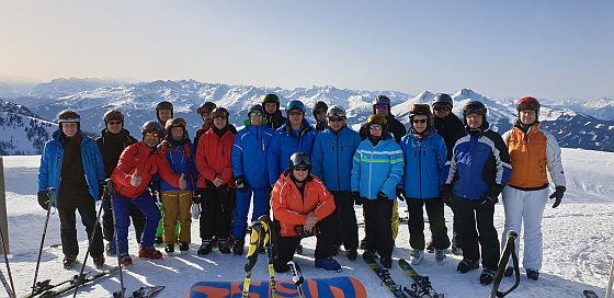 Teilnehmer der Skiausfahrt